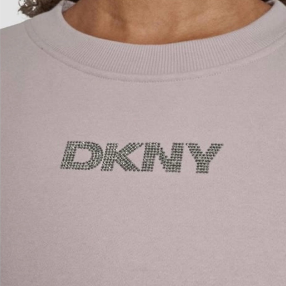 DKNY Lavender Cropped Long Sleeve Top